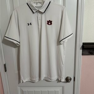 Auburn Under Armour White Polo Shirt Men’s XL